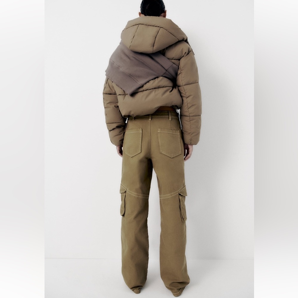 ZARA FULL LENGTH CARGO PANTS - Picture 5 of 14